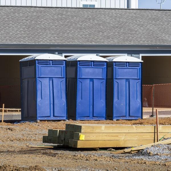 Heavy-duty construction site porta potty in Henderson, North Carolina